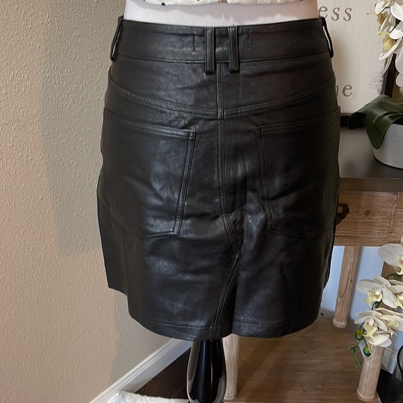 Black Faux Leather Mini Skirt - Picture 5 of 6
